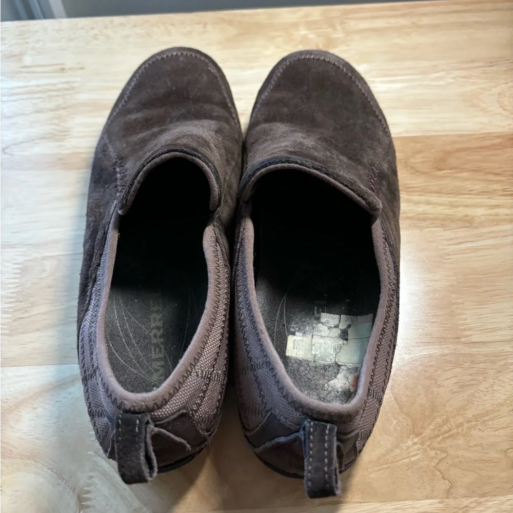 Merrell Women 7.5 Brown Suede Slip On Bisect Coffee Bean